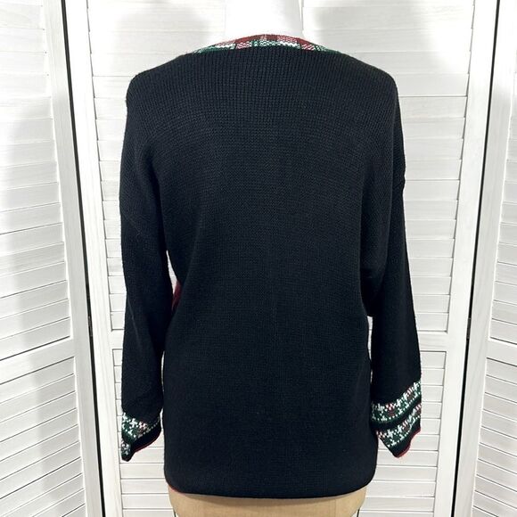 Christmas Sweater Cardigan Large Oversized Holiday Long - Picture 12 of 15